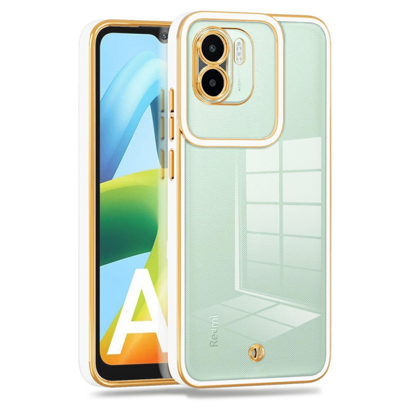 Coque Xiaomi Redmi A1 Transparente Rebords Style Métal