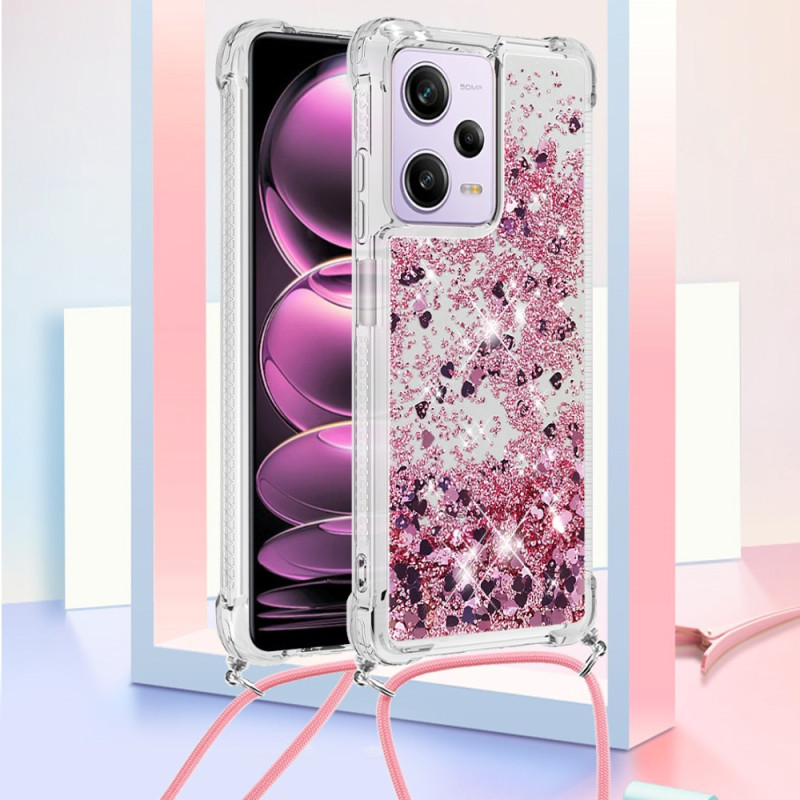 Coque Xiaomi Redmi Note 12 Propoco X5 Pro 5g à Cordon Paillettes Design Dealy 3059