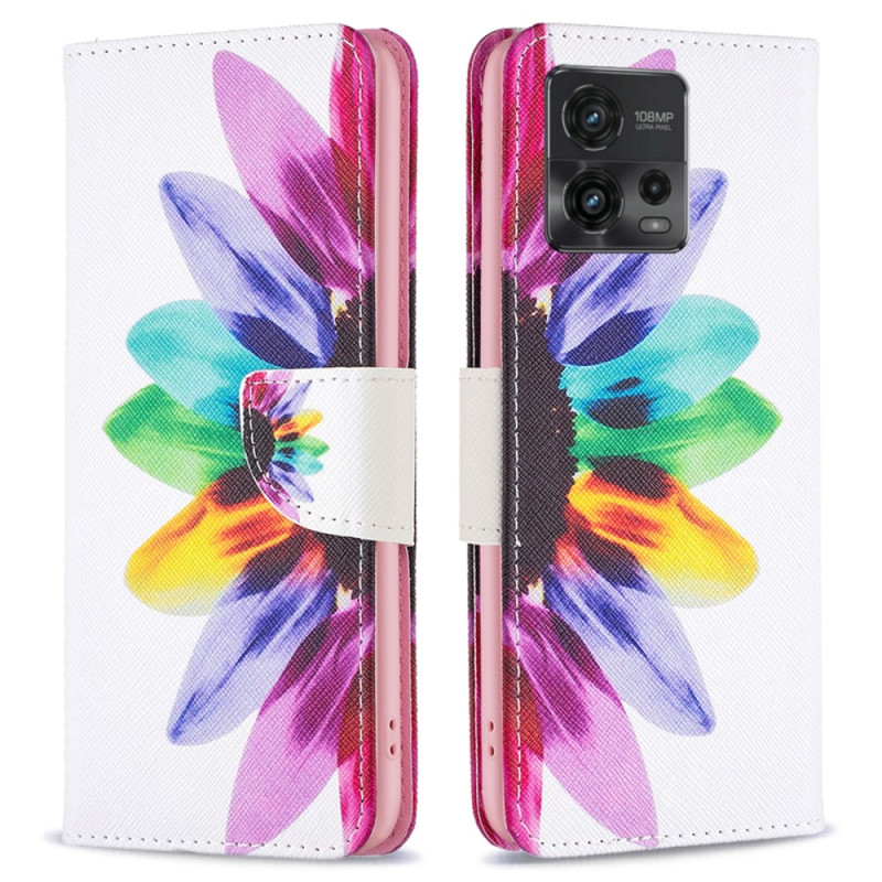 Moto G72 Aquarel Bloemen Hoesje