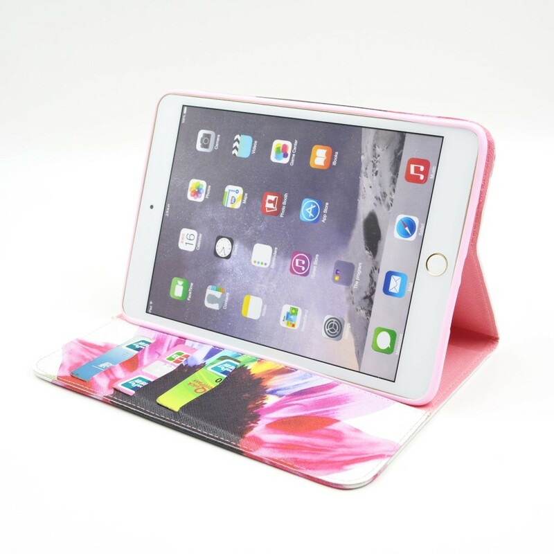 iPad Cover MIni 3 / 2 / 1 Waterverf Bloem