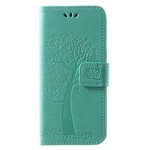 Hoesje Samsung Galaxy A8 2018 Boom en Uilen Leder Effect