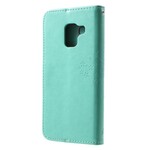 Hoesje Samsung Galaxy A8 2018 Boom en Uilen Leder Effect