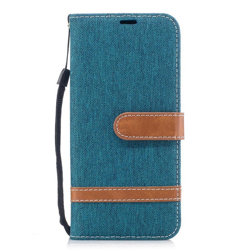 Samsung Galaxy A8 Hoesje 2018 stof en leer effect Samsung Galaxy A8 Hoesje 2018 stof en leer effect