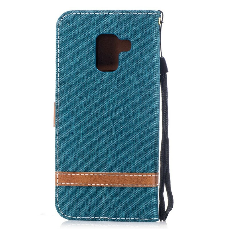 Samsung Galaxy A8 Hoesje 2018 stof en leer effect Samsung Galaxy A8 Hoesje 2018 stof en leer effect