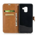 Samsung Galaxy A8 Hoesje 2018 stof en leer effect Samsung Galaxy A8 Hoesje 2018 stof en leer effect