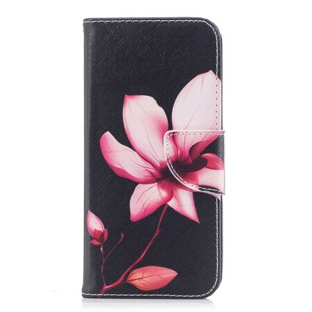 Samsung Galaxy A8 Hoesje 2018 Roze Bloem