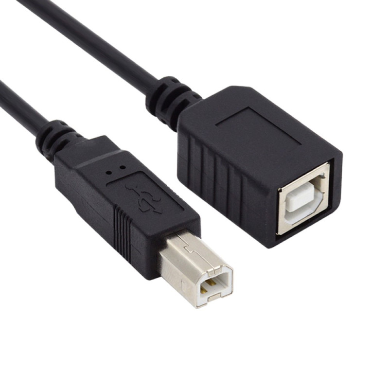 USB 2.0 B Mannelijke naar Vrouwelijke kabel 20 cm