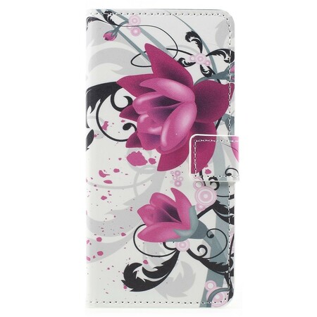 Samsung Galaxy A8 Hoesje 2018 Tropische Bloemen