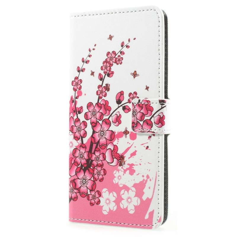 Samsung Galaxy A8 Hoesje 2018 Tropische Bloemen