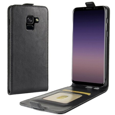 Samsung Galaxy A8 2018 opvouwbaar lederen effect case