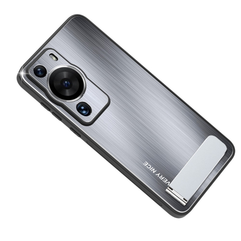 Huawei P60 Pro Geborsteld Aluminium Hoesje met Voet