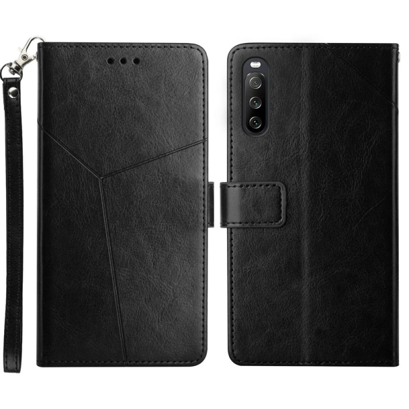 Sony Xperia 10 V Style Leren Hoesje Y Ontwerp