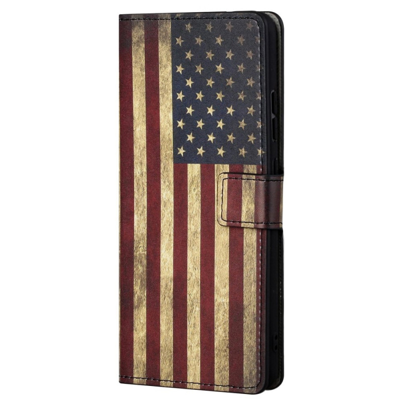 Moto G82 5G / G52 Etui Vintage Amerikaanse vlag