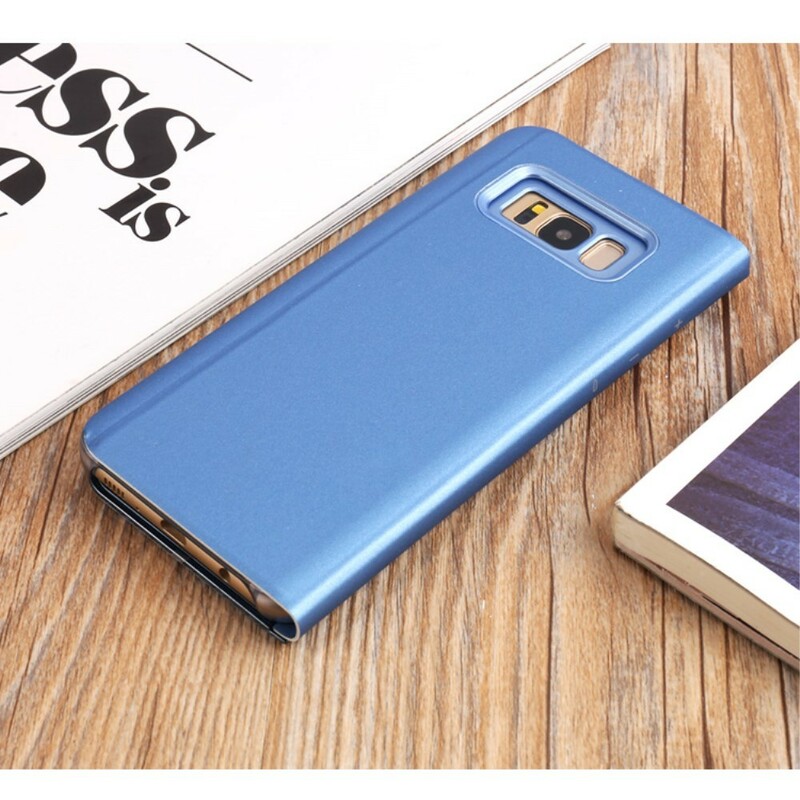 Bekijk Cover Samsung Galaxy S8 Plus Spiegel en Leder Effect
