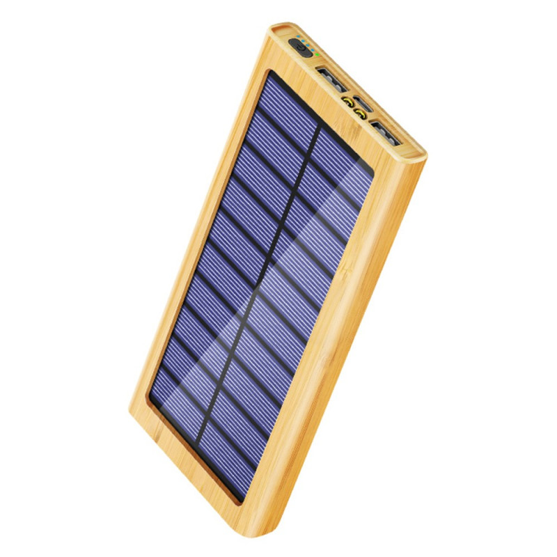 Externe Hout Effect Batterij Zonnelading 10000mAh