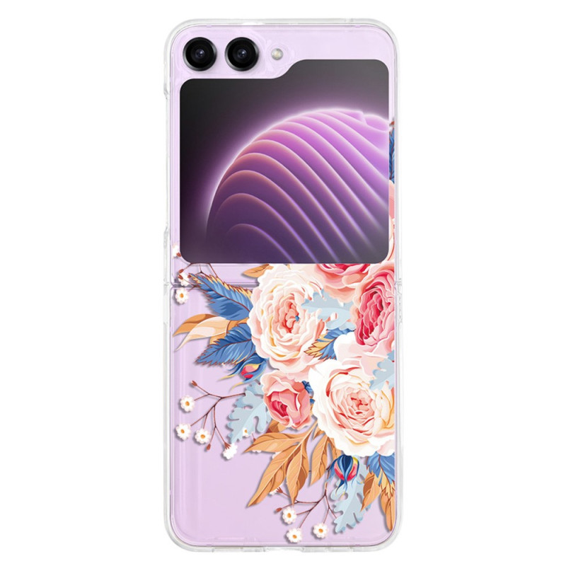 Samsung Galaxy Z Flip 5 Transparant Cover Mooie Bloemen