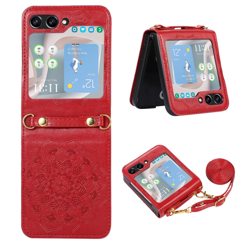 Samsung Galaxy Z Flip 5 Mandala hoesje met schouderriem