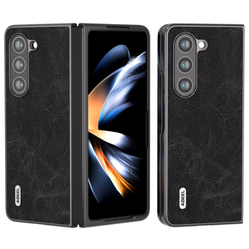 Samsung Galaxy Z Fold 5 hoesje van kunstleer Litchi ABEEL