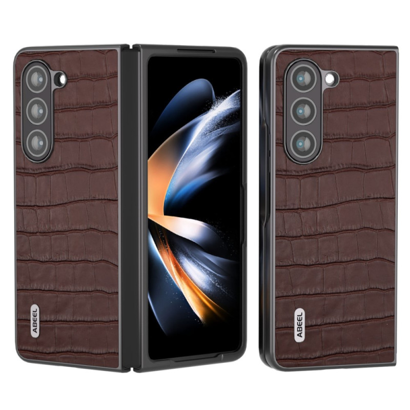 Samsung Galaxy Z Fold 5 hoesje echt leer krokodillenontwerp