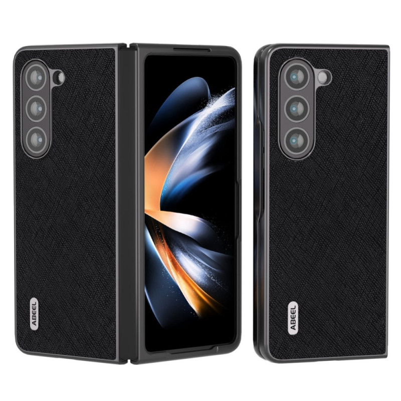 Samsung Galaxy Z Fold 5 Cover Echt Geweven Leder ABEEL