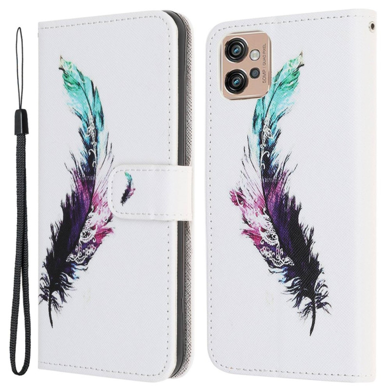 Moto G32 Feather Strap hoesje