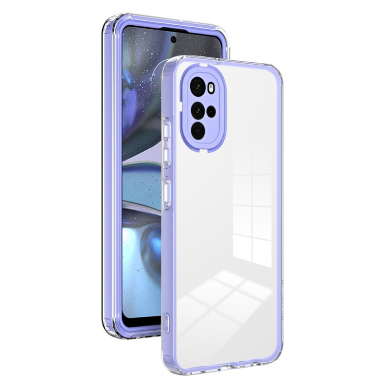 Moto G22 Clear Case Gekleurde randen