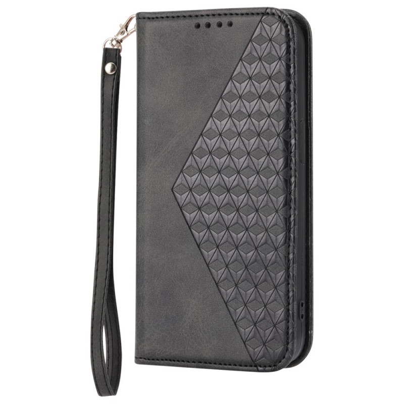 Flip cover Xiaomi Redmi 12 patroon kubussen met riem