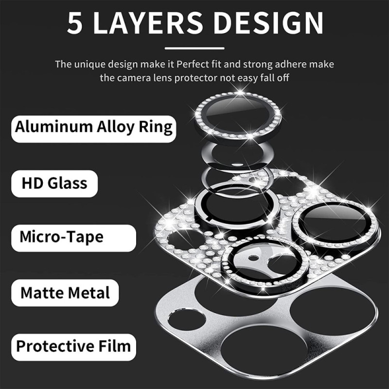 Strass Lens Beschermer voor iPhone 13 Pro en 13 Pro Max