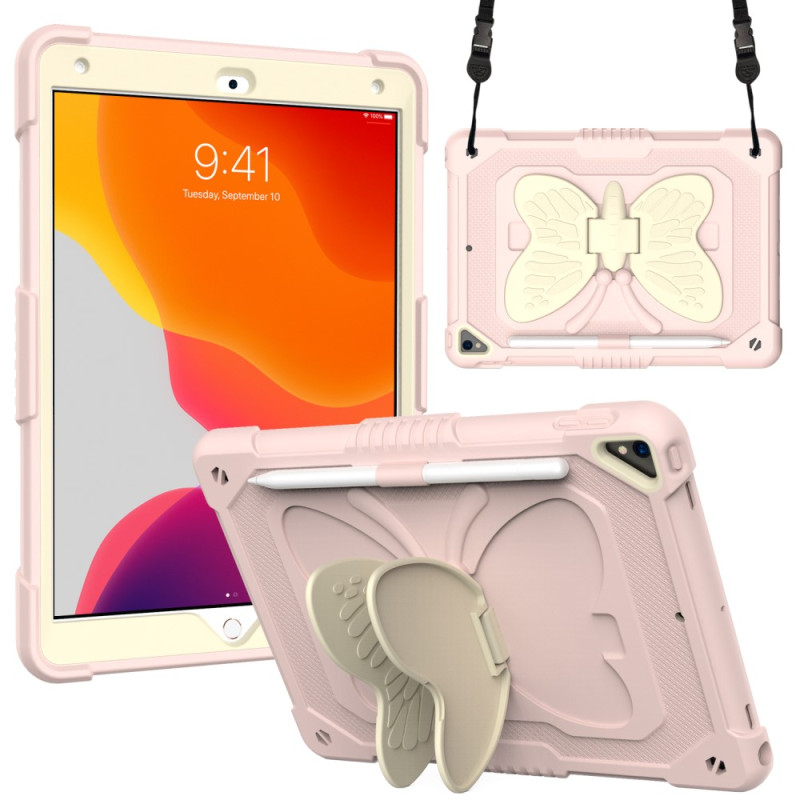 Grote vlinderhoes met schouderband voor iPad 10.2 (2019, 2020, 2021)