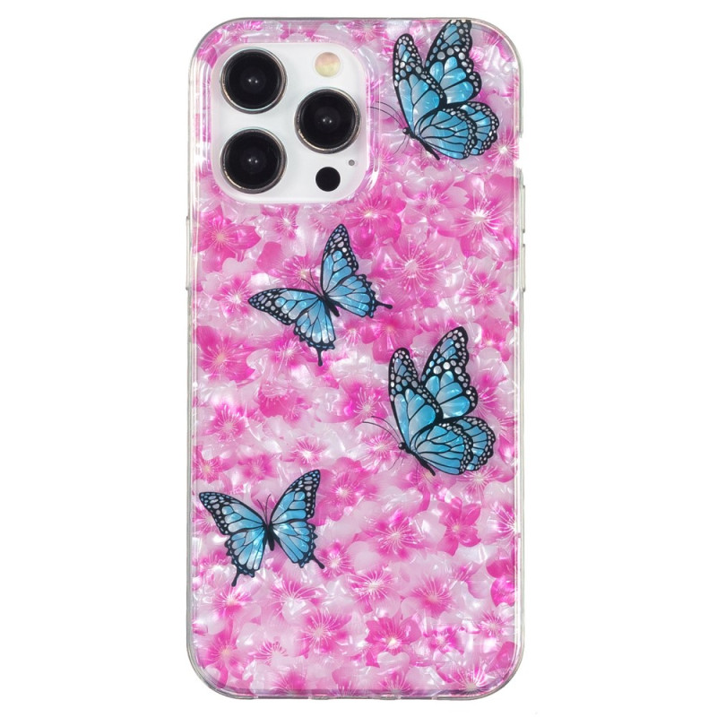 iPhone 15 Pro hoesje Bloemen en vlinders