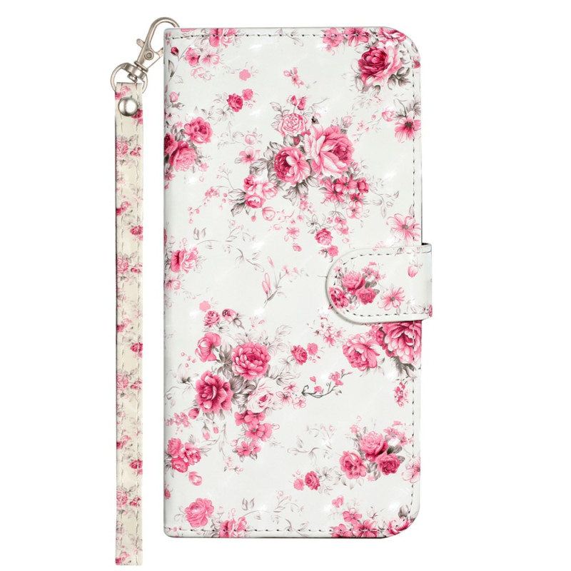 Hoesje iPhone 15 Pro Max 3D Bloemen met Koord
pje