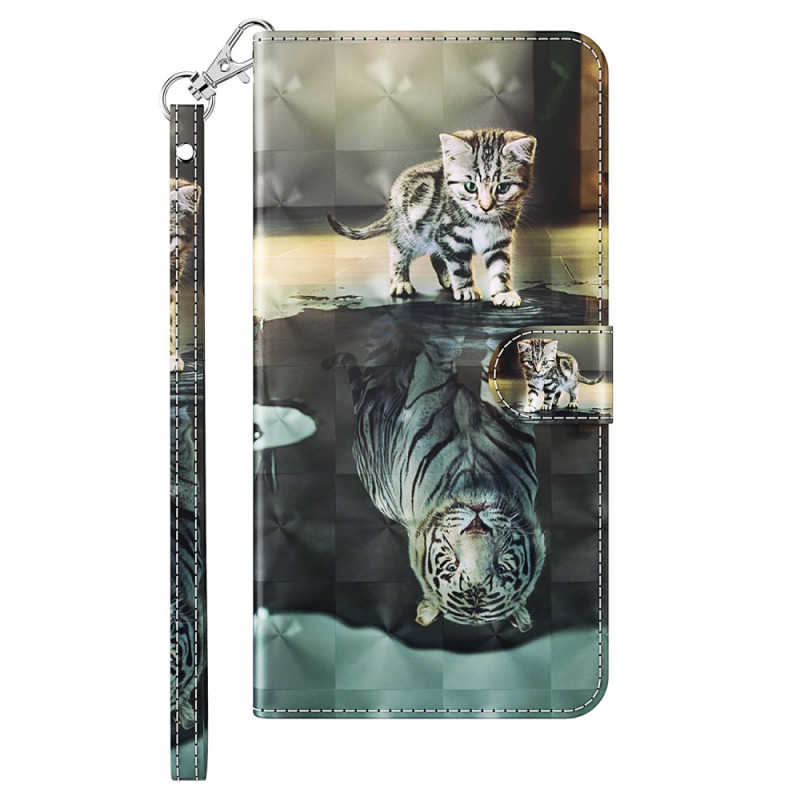 Hoesje iPhone 15 Pro Max Rêve de Chaton 3D met riempje