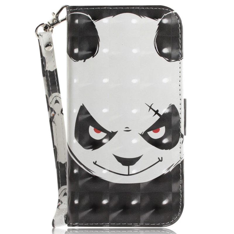 iPhone 15 Plus Angry Panda Strap Case