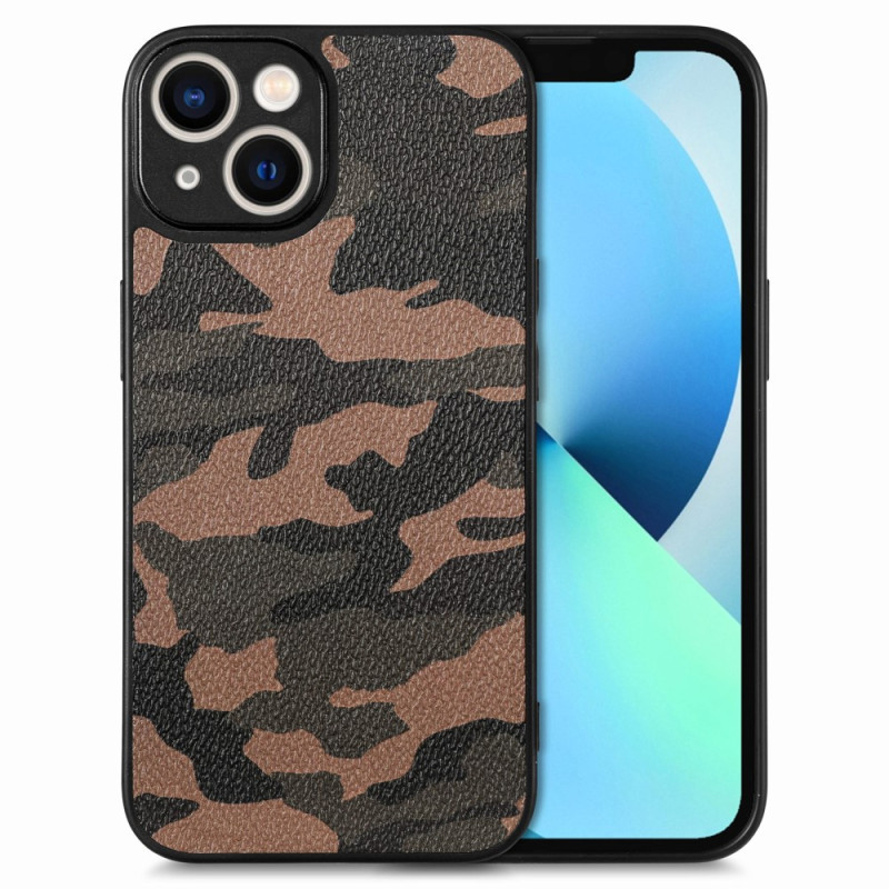 Camouflage kunstleer
en iPhone 15 hoesje
