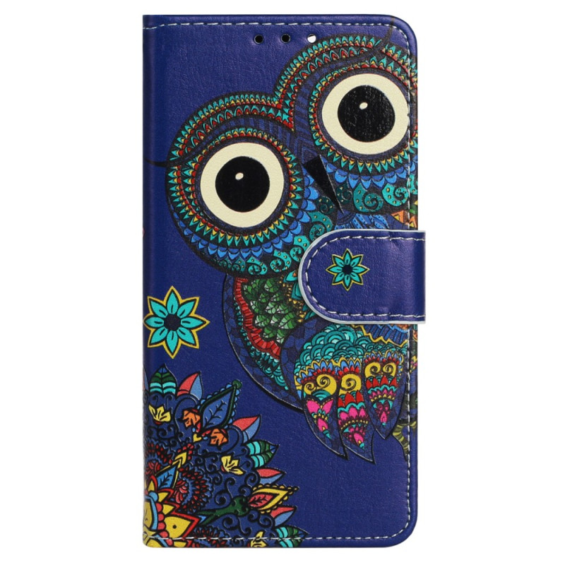 Hoesje iPhone 15 Plus Tribal Uil met sleutelkoord