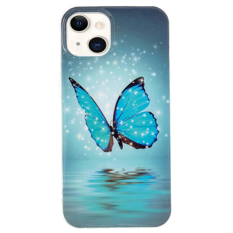 Hoesje iPhone 15 Plus Fluorescerende Vlinders