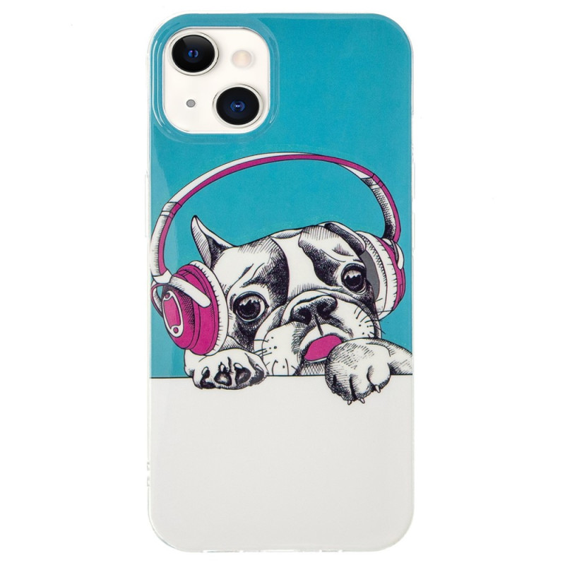 Hoesje iPhone 15 Plus Fluorescerende Oortelefoon