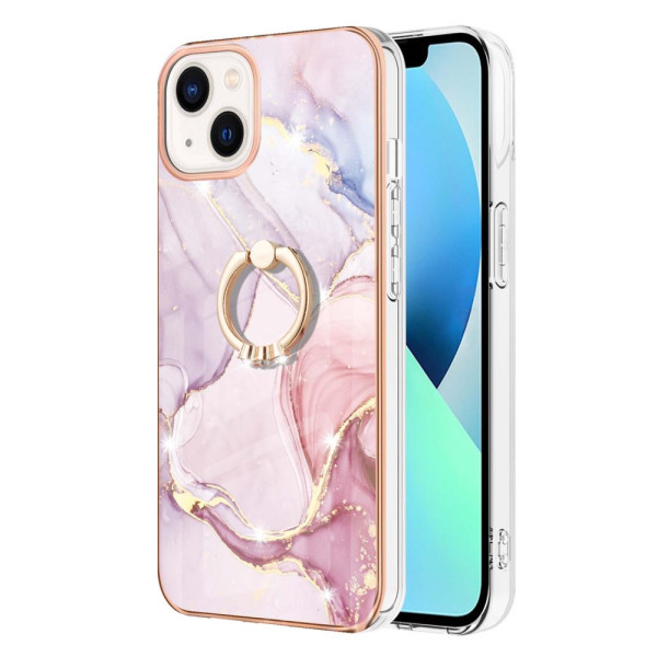 iPhone 15 Plus Marmer stijl hoesje met steunring