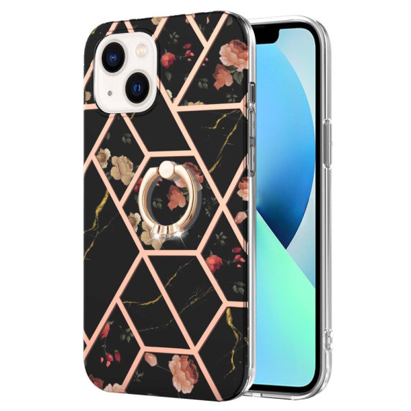 iPhone 15 Plus Hoesje Bloemen Ring Statief