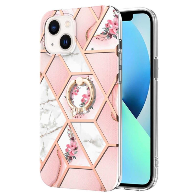 iPhone 15 Plus Hoesje Bloemen Ring Statief