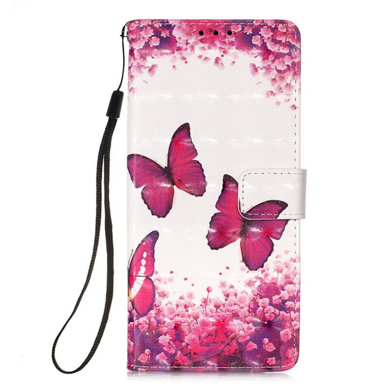 Hoesje iPhone 15 Pro Kleine Vlinders met Koord
pje