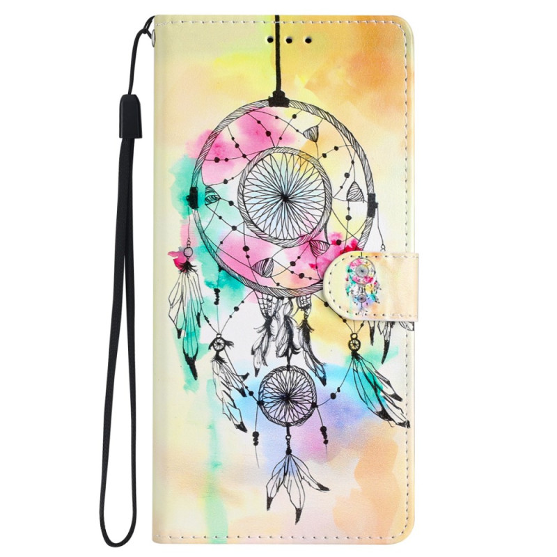 Hoesje voor iPhone 15 Pro Max Aquarel dromenvanger met riem