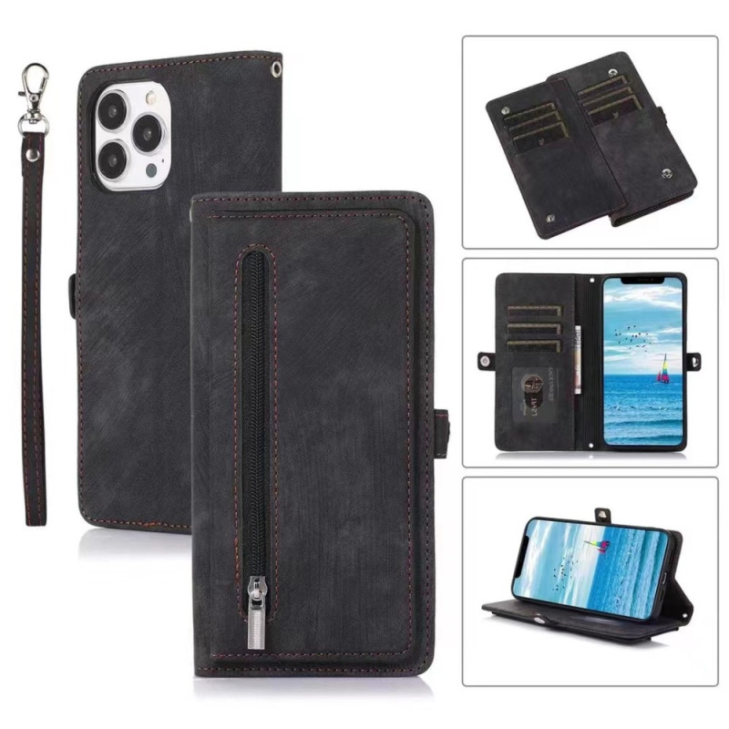 Beschermhoes voor iPhone 15 Front Pouch en Lanyard