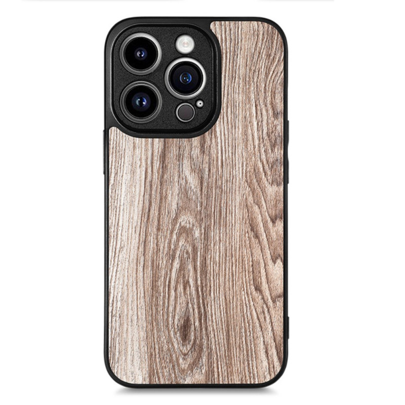 Houten Effect Lederen Hoesje iPhone 15 Plus Stijl