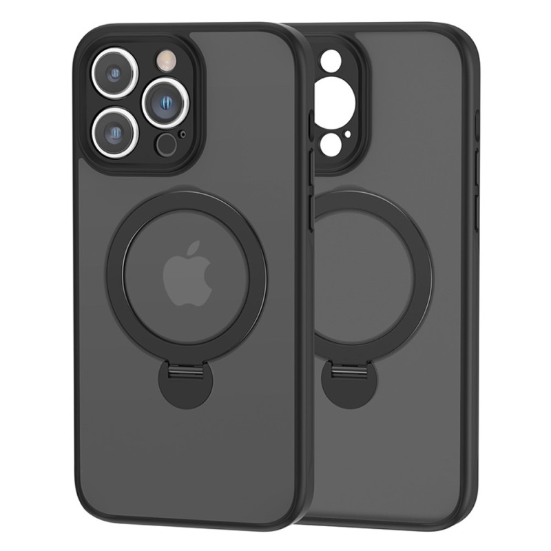 Doorzichtig MagSafe-compatibel iPhone 15 Pro-etui met standaard