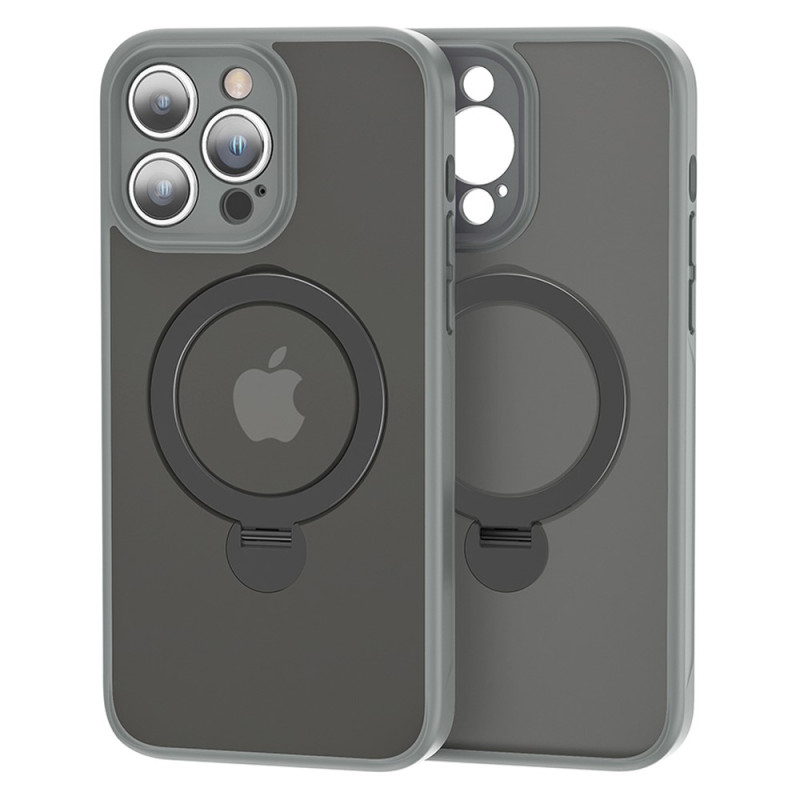 Doorzichtig MagSafe-compatibel iPhone 15 Pro-etui met standaard