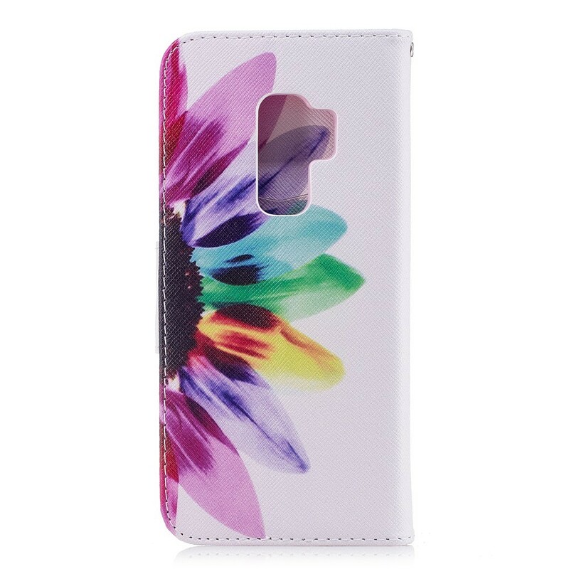 Samsung Galaxy S9 Plus Waterverf Bloem Hoesje