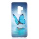Samsung Galaxy S9 Vlinder Hoesje Blauw Fluoriserend