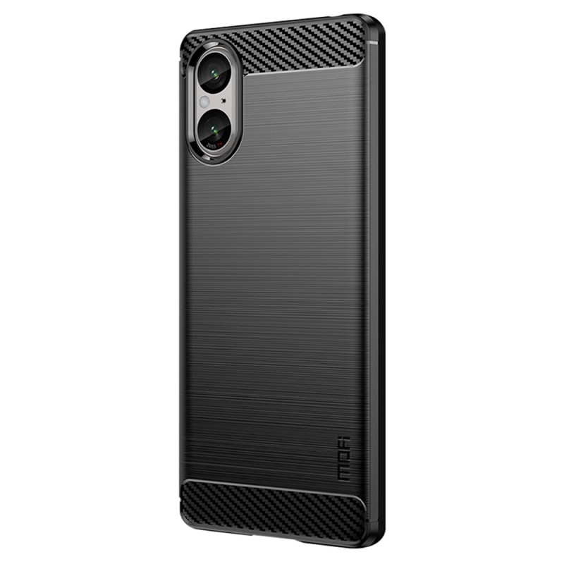 Sony Xperia 5 V Geborsteld Koolstofvezel Hoesje MOFI