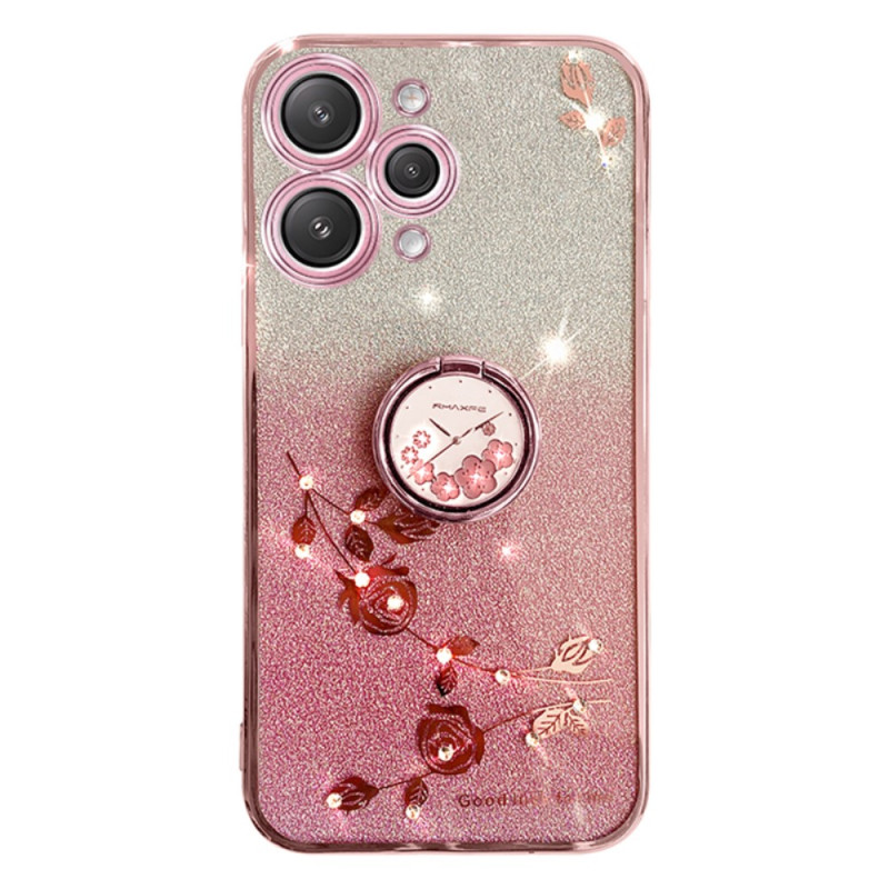 Xiaomi Redmi 12 5G / Poco M6 Pro 5G Hoesje Gekleurde Glitter Steunring